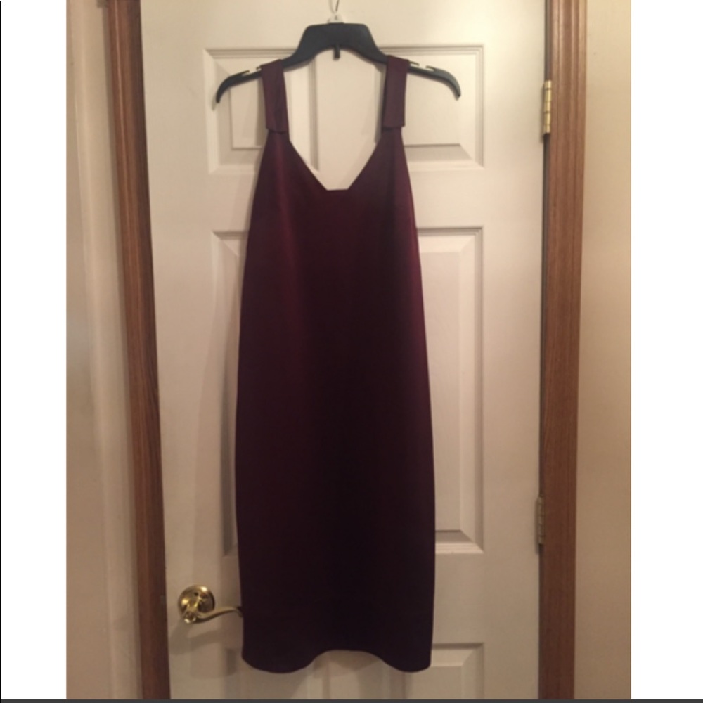 NWOT burgundy simple tank top dress